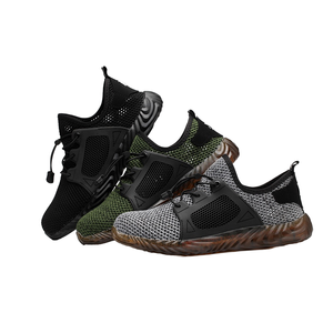 Легкие мужские и женские безопасные спортивные рабочие ботинки дышащая сетчатая Повседневная защитная обувь со стальным носком для лета, весны и осени - Product Image 1