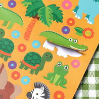 Pack de plus de 280 autocollants d'animaux de la jungle, autocollants en vinyle imperméables pour bouteilles d'eau, ordinateurs portables et cadeaux de fête d'anniversaire pour enfants