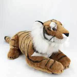 Eco Friendly Custom Simulation Jungle Forest Animal Toys Soft Doll Stuffed Animal Tiger Toy