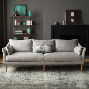 Nordic fabric sofa removable washable modern three seater couch for small living room rental house - Product Image 1