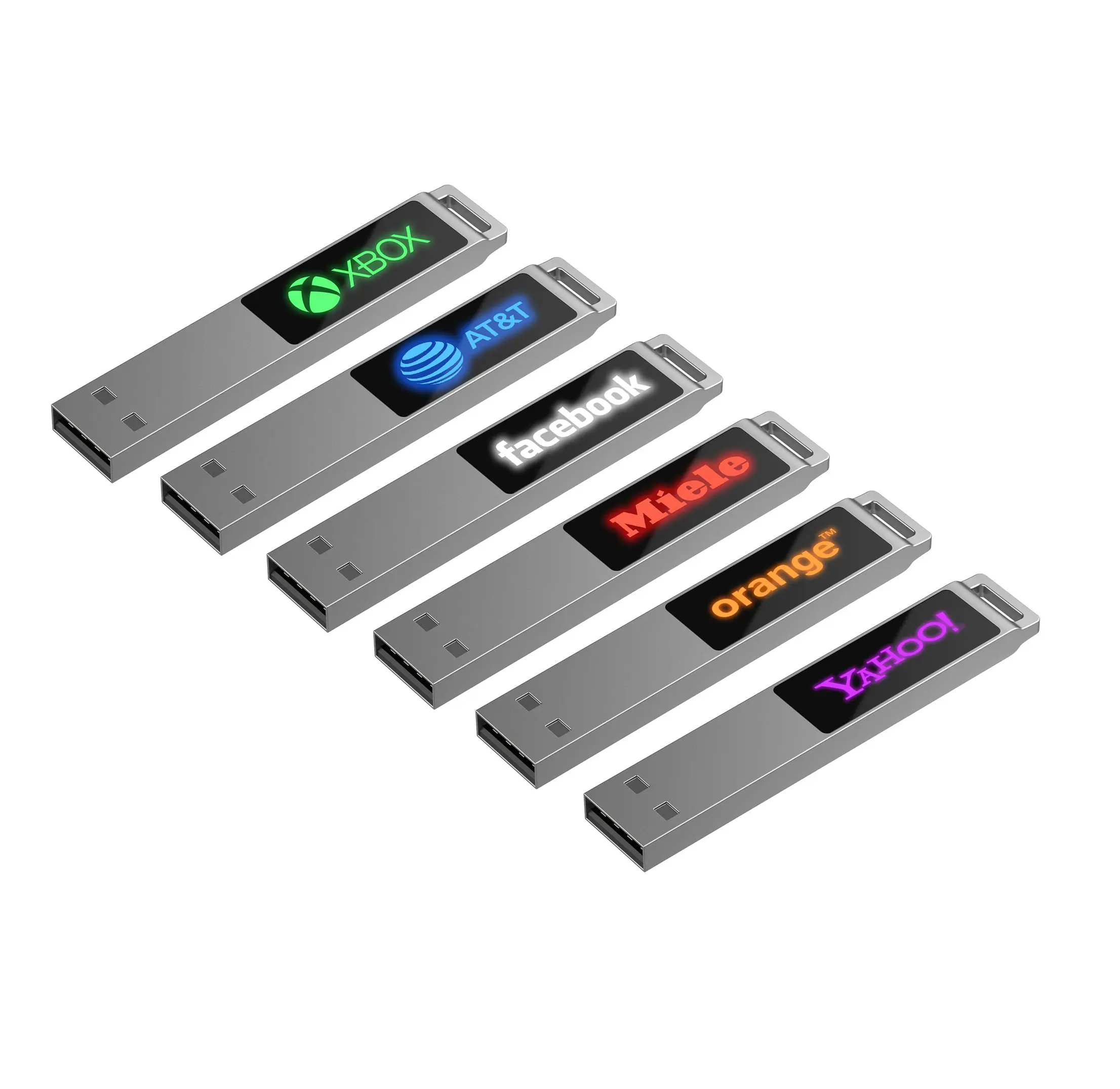2020 새로운 도착 USB 플래시 드라이브 로고 인쇄 메모리 USB 플래시 드라이브 LED USB 플래시 메모리 스틱