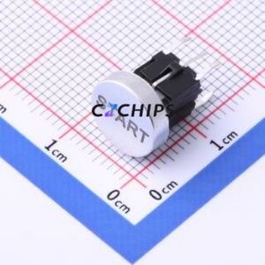 TPB01-107L1S11 Tactile Switch Through hole Component (THT) Switch Round Button Silver - Product Image 1