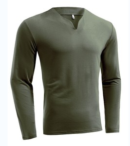 Nuova Vendita Calda: T-Shirt Sportiva da <span class=keywords><strong>Uomo</strong></span> Autunnale con Scollo a V, <span class=keywords><strong>Taglie</strong></span> Grandi, Elasticizzata, Comoda, a Maniche Lunghe - Product Image 3