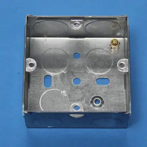 Electrical terminal Metal Junction Box 3x3 Back Box Galvanized Steel Sheet IP65 16/25/35/47mm 0.5-1.2mm 3*3/3*6mm CN manufacture