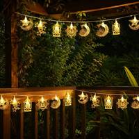 Luces LED de Luna y Estrellas, Linterna Decorativa para el Hogar, Decoración Islámica Musulmana para Ramadán Kareem, Eid, Decoración de Pared para la Celebración del Eid Al Fitr, Venta al por Mayor