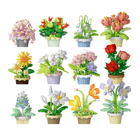 NOUVEAU Nano Blocks Rose Tournesol Plante Fleur Mini Briques Blocs de Construction Cartoon Jouets Enfants CLC7219-7230