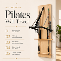 Tour de Pilates murale en bois pour la maison et le studio, équipement de fitness avec ressorts codés par couleur pour la formation en yoga (vente en gros)