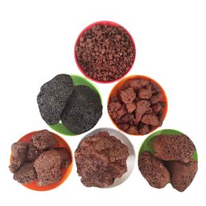 火山岩は水質を調節し、水槽は黒と赤の火山岩で造園 - Product Image 3