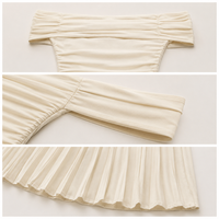 Robe longue blanche formelle, coupe ajustée, silhouette ample, respirante, été