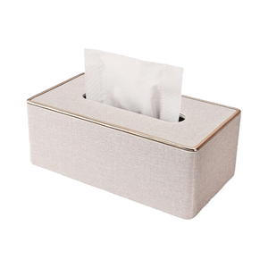 Boîte à mouchoirs en cuir de luxe moderne et écologique pour hôtels, restaurants, foyers, cuisine, salle de bain - Product Image 1