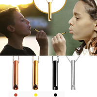 2024 plus récent haut qualité soulagement respirer calmant collier sifflet en acier inoxydable méditation respiration Anti anxiété collier