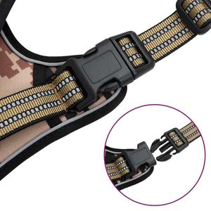 W2B VidaXL di lusso Pet imbracatura regolabile XL XS mimetico marrone a righe solido poliestere braccioli personalizzati per cani gatti - Product Image 6
