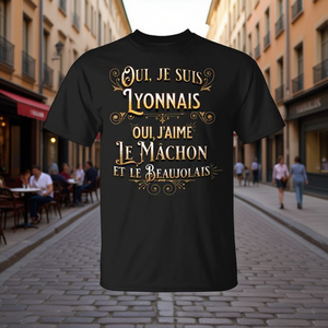 T-shirt homme Lyon France Lyonnais, design humoristique, stéréotype, cliché - Product Image 3