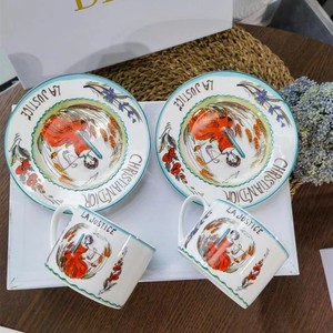 JADE European-Style Ceramic Bone China Coffee <b>Cup</b> <b>Saucer</b> Set Modern Luxury Eco-Friendly 220ml Afternoon Tea Wholesale Gift Suit - Product Image 5