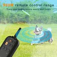 Wasserdichte 3000FT Fernbedienung Pet Stop Barking Warnton Vibrieren Statischer Schock Wiederauf lad bares Hunde-Anti-Bark-Trainings halsband