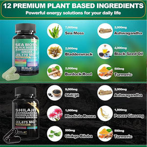 חם מכירה הכל-ב-1 חלקה של silajit קפסולות שילאג 'ט טבעי תוספת צמחים 60 כמוסות אנרגיה יומית אנרגיה חיסונית תמיכה - Product Image 5