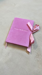 Agenda Personalizada con Tapa Dura de Terciopelo y Logotipo Personalizado, Diario, Libro de Promesas, Planificador Personalizado, Libro de Visitas para Bodas - Product Image 5