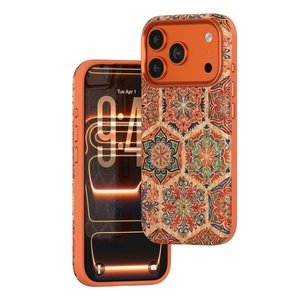 Fundas Magnéticas de Cuero PU con Diseño Floral Retro para iPhone 18 17 Pro Max, con Carga Inalámbrica y Protección Trasera - Product Image 1