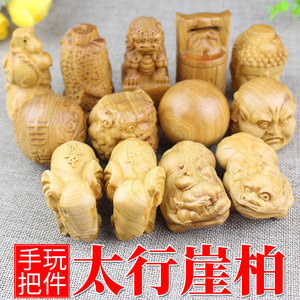 Hand Carved Dragon <b>Head</b> Wood Ornament 42x42x42mm Chinese <b>Style</b> Home Decor Gift - Product Image 4