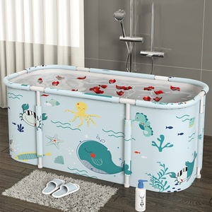 <span class=keywords><strong>Baignoire</strong></span> <span class=keywords><strong>pliable</strong></span> en tissu écologique, portable, grande capacité, légère, ovale, pour adultes et enfants, pour la maison, les voyages, le camping, la salle de bain - Product Image 4