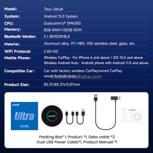 CarPlay Ultra4แอนดรอยด์15ไร้สาย CarPlay 5G ใหม่กล่อง CarPlay dongle กล่องมัลติมีเดียสำหรับ BMW - Product Image 6