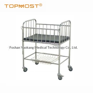 Cuna de <span class=keywords><strong>Hospital</strong></span>, Cama de <span class=keywords><strong>Hospital</strong></span> para Niños, Cama de Enfermería, Carrito Médico, Cuna para Bebé con Ruedas, Acero al Carbono, 1 Año de Garantía - Product Image 2