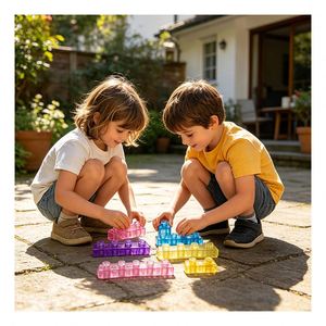 Jouet de développement précoce pour bébé en TPR, cubes de gelée souples classiques, pour la crèche, empilage, connexion, création, équilibre, coordination, soutien à l'apprentissage - Product Image 5