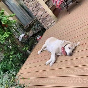 Bên ngoài vườn <span class=keywords><strong>decking</strong></span> UV kháng không trượt 3D hạt gỗ sàn nổi Ván <span class=keywords><strong>WPC</strong></span> cho bên ngoài - Product Image 4