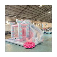 Structure gonflable extérieure pour enfant Rebond de sirène gonflable avec toboggan gonflable
