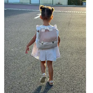 Zaino per bambini in velluto a coste piccolo zaino per scuola di nuovo design personalizzato