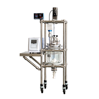 Réacteur en verre ultrasonique 5L à double enveloppe avec agitateur 20kHz pour réaction chimique en laboratoire