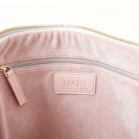 Sac à fermeture éclair en cuir PU lisse pour tuiles de mahjong, doublure douce, support pour tuiles de jeu, sac de protection