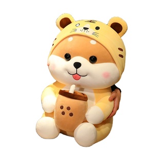 Kunden spezifische hochwertige süße Corgi Milch tee Plüsch tier Maskottchen Kinder geschenk Gefüllte Corgi Hunde puppe Tier Plüsch tier - Product Image 1