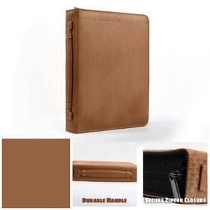 Embossed Logo Polyurethane Leather Spiral A3 Address <b>Book</b> Cover with Safety Strap Design - Product Image 2
