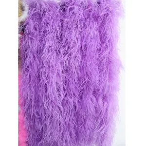 Custom Design cheap large plumas Ostrich Feathers Boa 6ply feathers for DIY Craft Costume Dancing Party Halloween