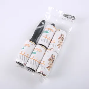 Custom Lint Roller Refill Pet Lint Roller Sticky Paper Roll Long Handle Useful Household Lint Roller Portable Carpet Pet Hair Cl