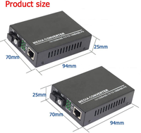 Convertisseur de média Ethernet à fibre optique monomode 10/100Base-TX vers 100Base-FX RJ45 vers SC, émetteur-récepteur fibre 25KM (1 paire) POE FTTH