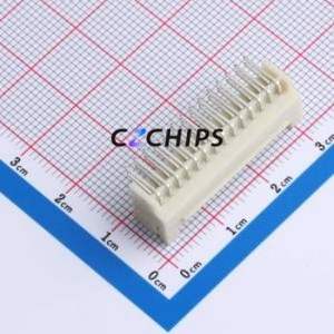 W200120K-28PY2423 Wire-to-Board Pin Header Bent Lead Through Hole,P=2mm Connector 2x14P 2mm Right Angle Insert PHB - Product Image 2