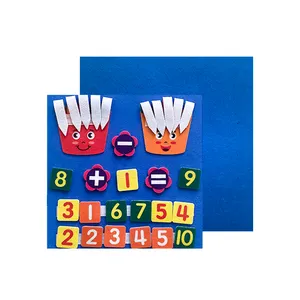 Montessori Toddler Travel Toys Felt Finger Number Counting Busy Board For Toddlers Intellectual Development
