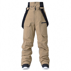 Traje de esquí para hombre, traje de nieve de invierno, pantalones impermeables, abrigo cálido para esquiar, pantalones de esquí para hombre y <span class=keywords><strong>mujer</strong></span>, pantalón de esquí <span class=keywords><strong>con</strong></span> <span class=keywords><strong>tirantes</strong></span>, pantalones a prueba de viento y correa - Product Image 2