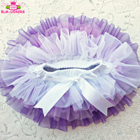 2025 été Pastel arc-en-ciel coloré en mousseline de soie à volants Tutu Bloomer couvre-couche coton bébé filles Tutu Bloomer