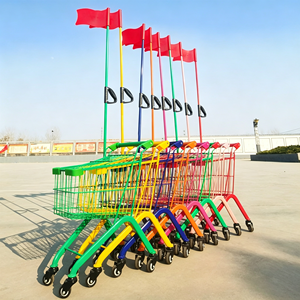 340L Large Capacity Rolling Grocery <b>Cart</b> Supermarket Heavy Duty Wire Mesh Silent Swivel <b>Wheel</b> Retail Store Use Use Set Kit - Product Image 6