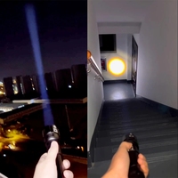 Lampe torche LED à longue portée de 1500 mètres, rechargeable par USB C, projecteurs de recherche, LED blanches à haut lumen, lampes tactiques