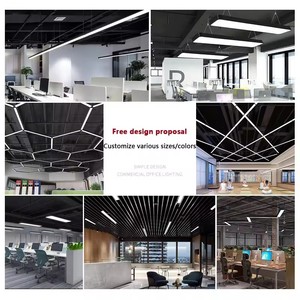 Bande lumineuse <span class=keywords><strong>LED</strong></span> moderne Supermarchés Centres commerciaux Restaurants Lumières carrées Suspension <span class=keywords><strong>Luminaire</strong></span> suspendu - Product Image 4