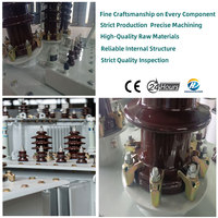 Transformateur immergé dans l'huile triphasé Hongda S11 1250KVA/1000KVA, refroidissement ONAN, groupe vectoriel Dyn11, tension d'entrée 20KV/22KV