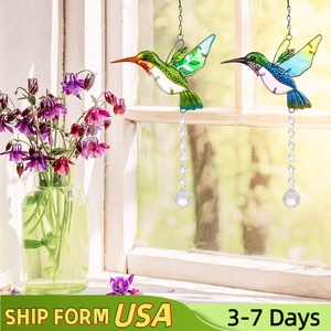 Ánh nắng mặt trời bắt cửa sổ trang trí pha lê chim ruồi Mặt dây chuyền ngoài trời Vườn ban công phòng khách cửa sổ trang trí ánh nắng mặt trời bắt trang trí - Product Image 5