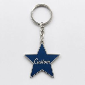 Porte-clés personnalisés en métal de haute qualité avec motif étoile, logo sur mesure, souvenirs, vente en gros - Product Image 2