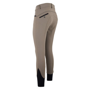 Women's Breathable White/<strong>Beige</strong> Equestrian Riding <strong>Tights</strong> with Knee Grip Competition Horse Products Pants - Product Image 4