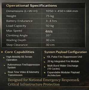 <span class=keywords><strong>Robot</strong></span> multifonctionnel civil pour la lutte contre les incendies et <span class=keywords><strong>robot</strong></span> quadrupède avec module anti-incendie intégré de 20 kg - Product Image 3