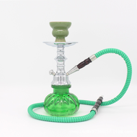 Ensemble de chicha de style arabe, petite chicha en métal givré avec un ou deux tuyaux